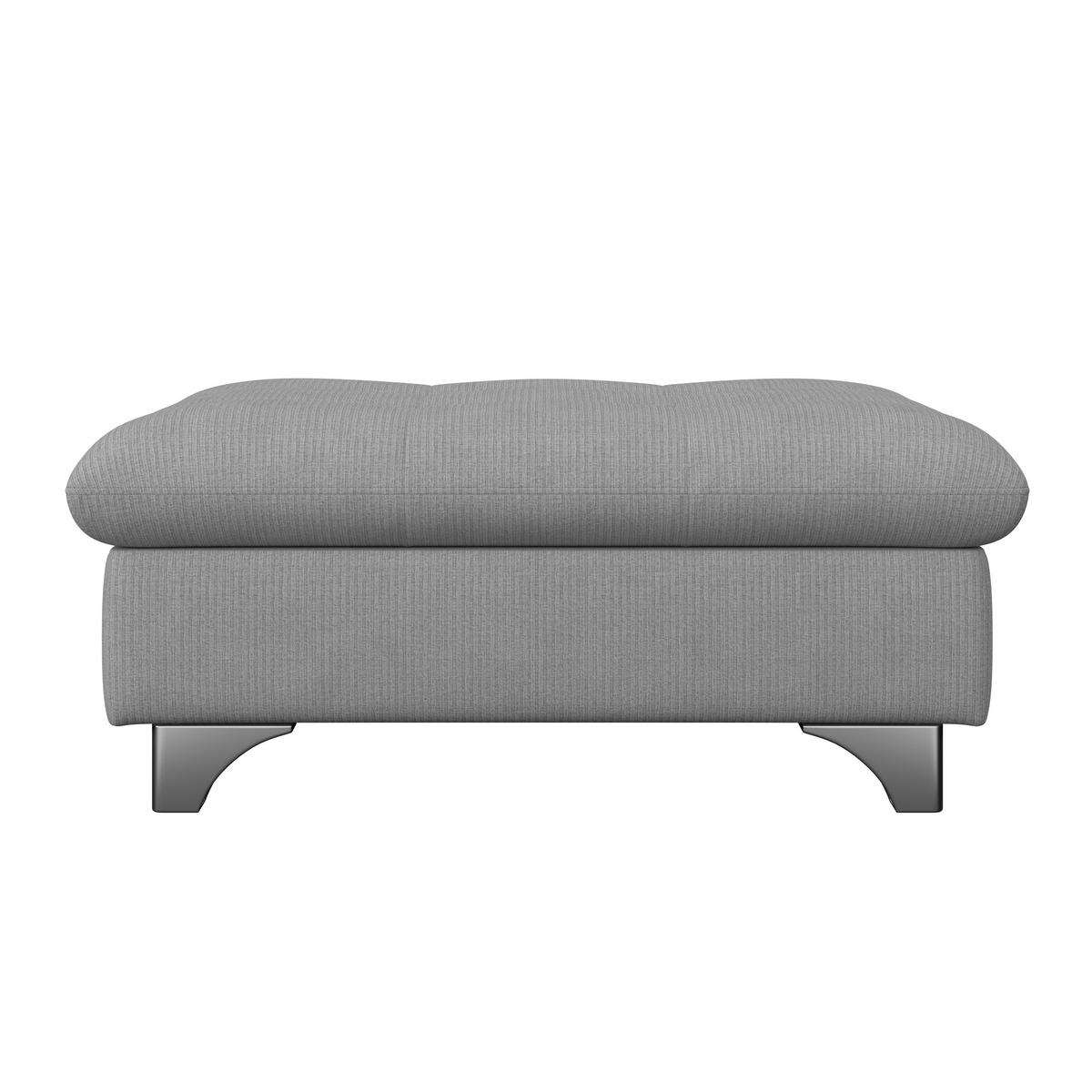 Hocker Gemini Dunkelgrau, B: 108cm - Chromfarben/Dunkelgrau, KONVENTIONELL, Textil (108/46/108cm)