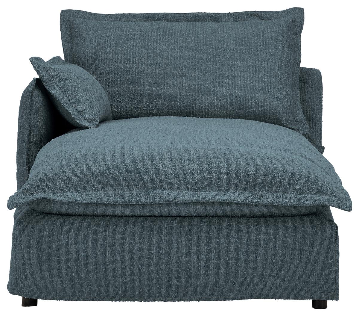 Ecksofa Toscana - Blau/Schwarz, Trend, Textil (165/295cm) - Livetastic