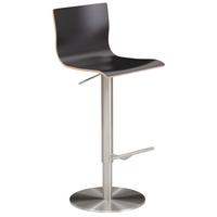 Barhocker My Henri - Chromfarben/Anthrazit, MODERN, Holz/Metall (39,5/81-107,5/43cm) - MID.YOU