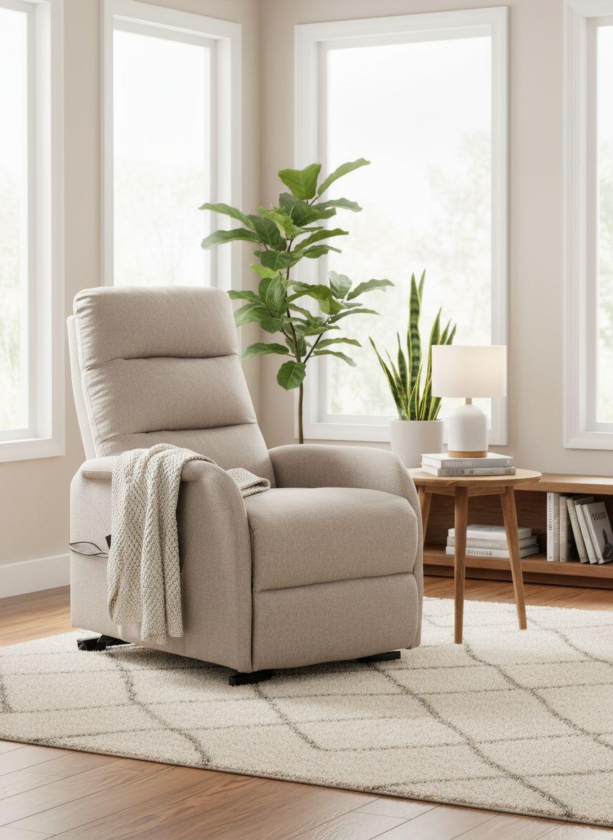 Relaxsessel Luxo Sandfarben B: 68 cm - Sandfarben/Schwarz, Design, Textil/Metall (68/100/94cm) - Livetastic