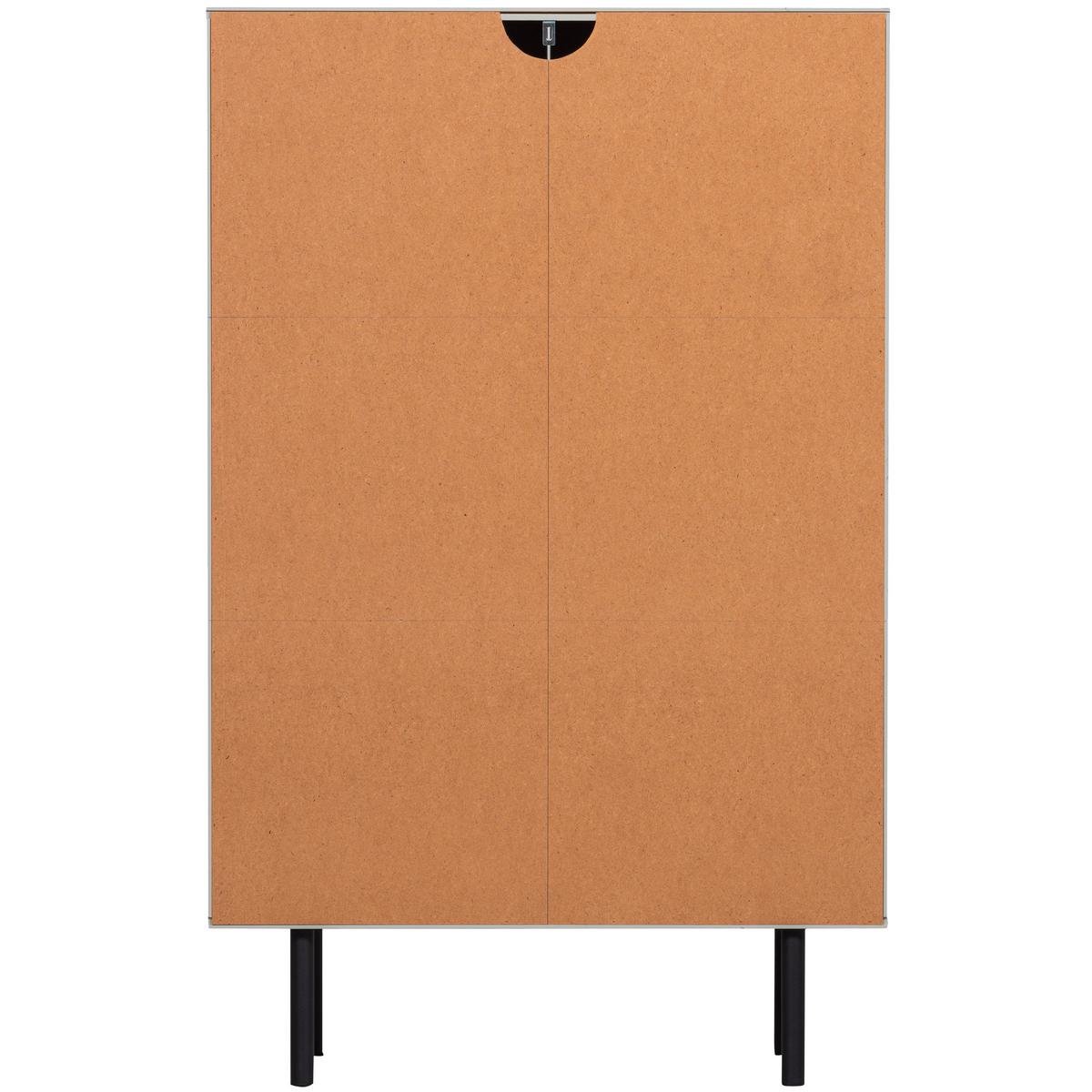 Kommode Cadiz Grauweiß B: 85cm - Grauweiß/Schwarz, Design, Holz (85/135/40cm) - Livetastic