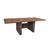 Gartentisch Braga - Schwarz/Braun, Basics, Holz/Kunststoff (220/100/75cm) - Gardenson