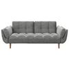 2-Sitzer-Sofa Scarlett Mit Schlaffunktion Anthrazit Samt - Anthrazit, KONVENTIONELL, Textil (215/81,5/84,5cm) - Playboy