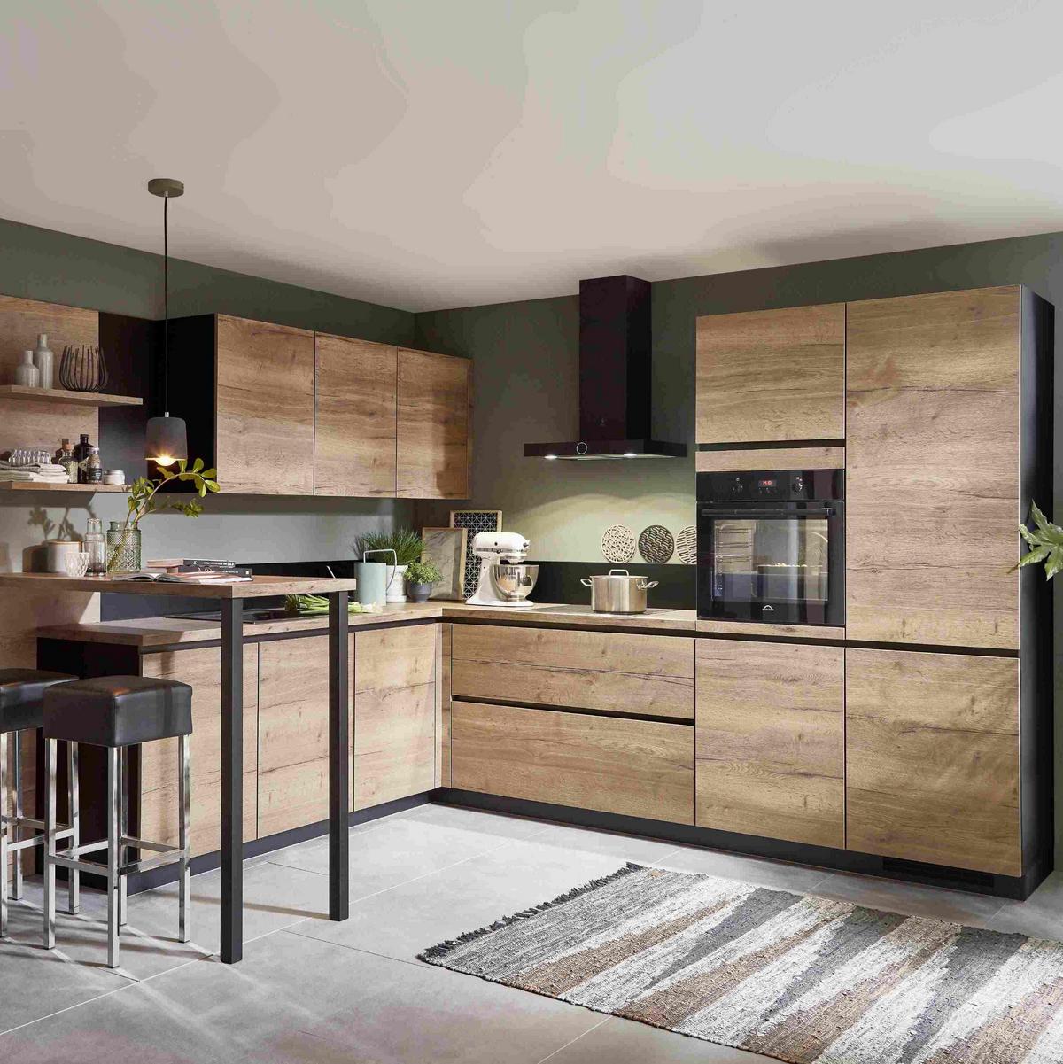 Front: Eiche Havanna Nb. Front Singapur - Eichefarben, MODERN, Holzwerkstoff - Vertico