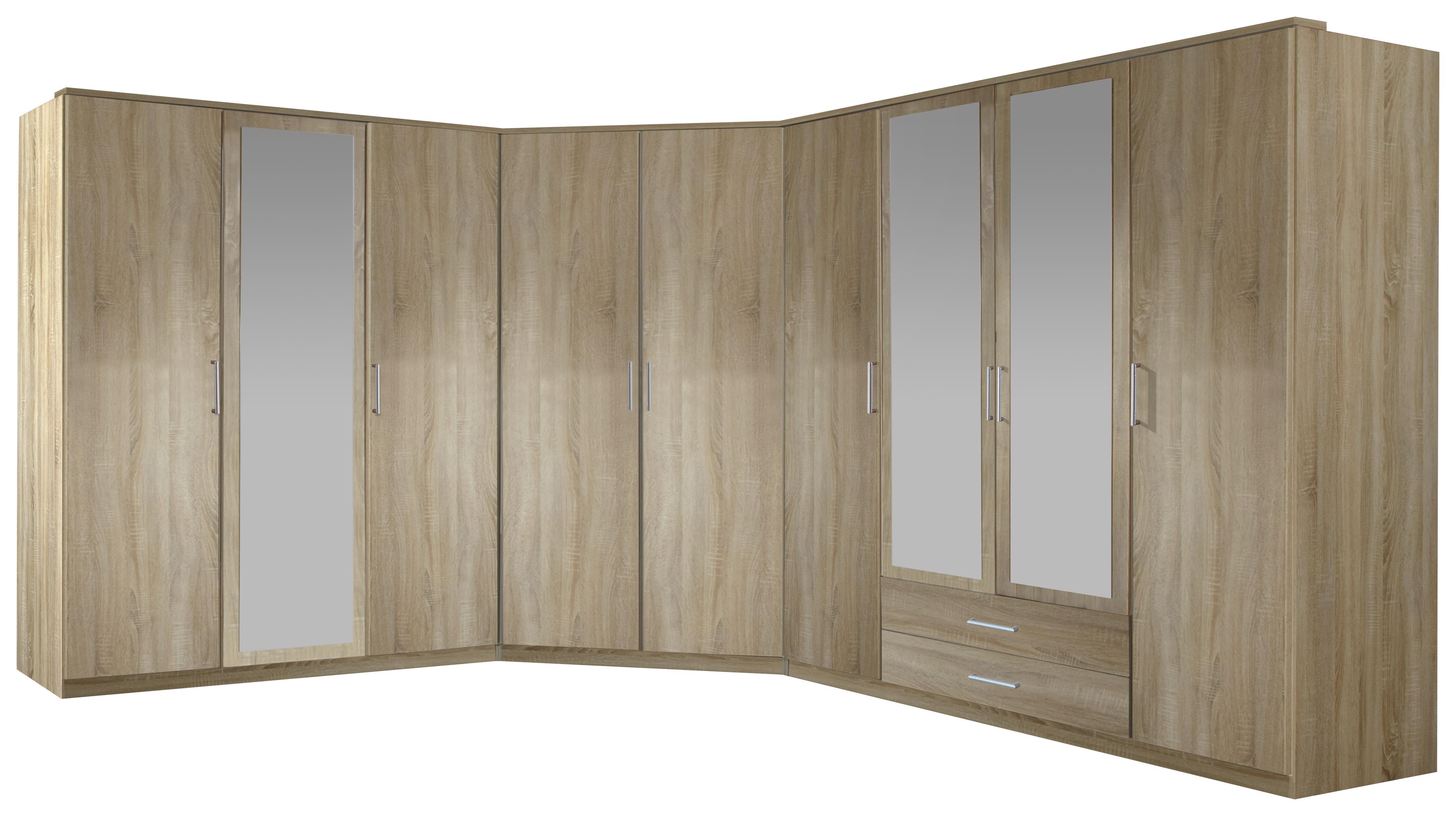 Eckschrank Osaka B: ca. 95 cm - Eichefarben, KONVENTIONELL, Holzwerkstoff (95/198/95cm) - Xora