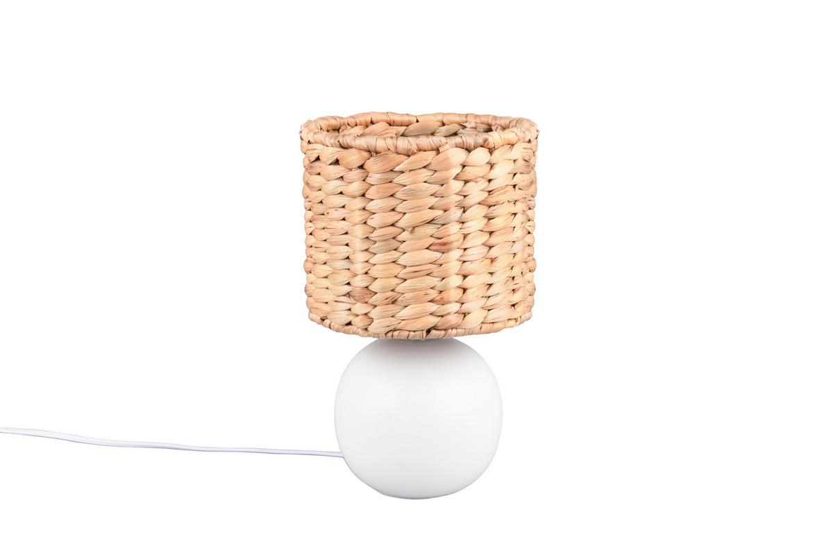 Tischleuchte 518900101 Vina - Braun/Weiß, Basics, Naturmaterialien/Keramik (18/29cm) - Trio Leuchten