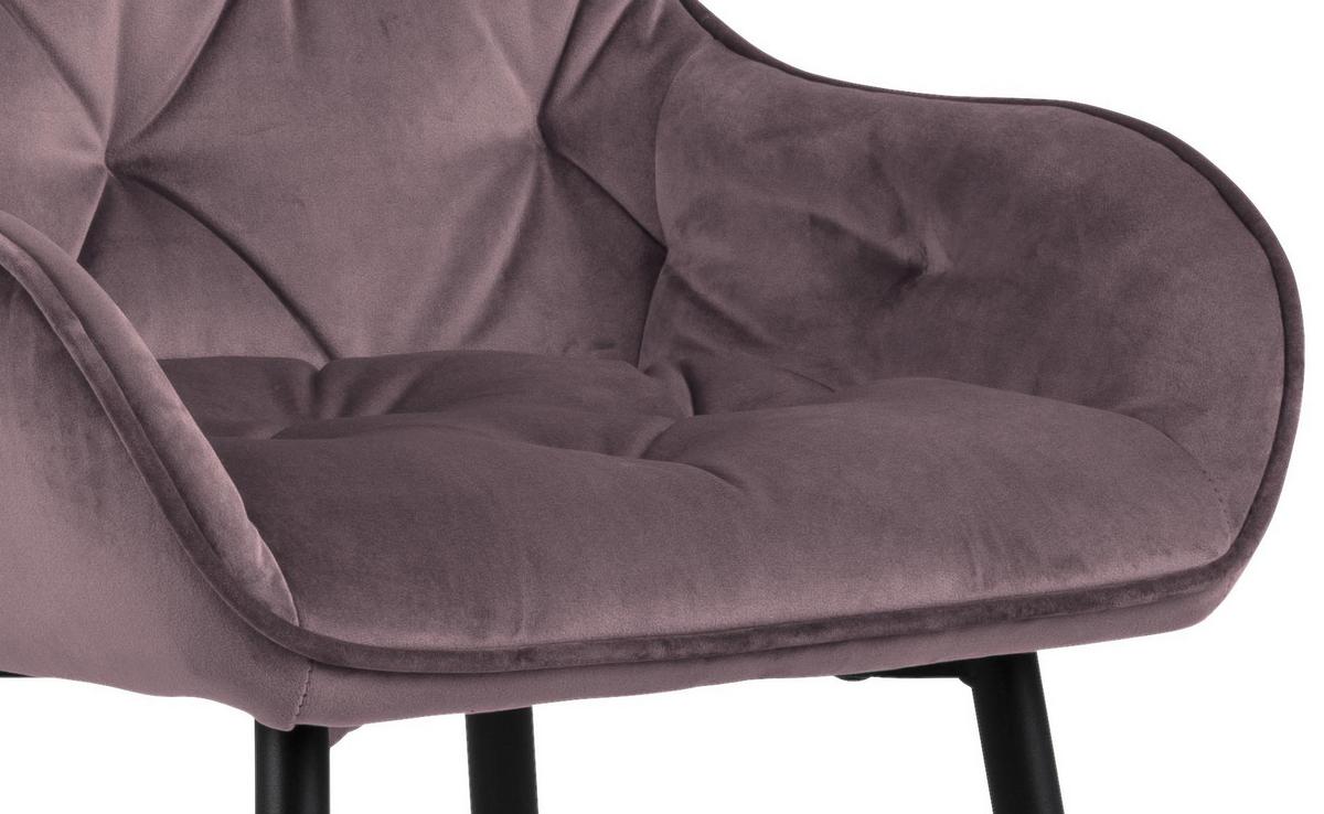 Barová židle Brooke růžová - růžová/černá, Konvenční, kov/textil (55/103,5/52cm) - Livetastic