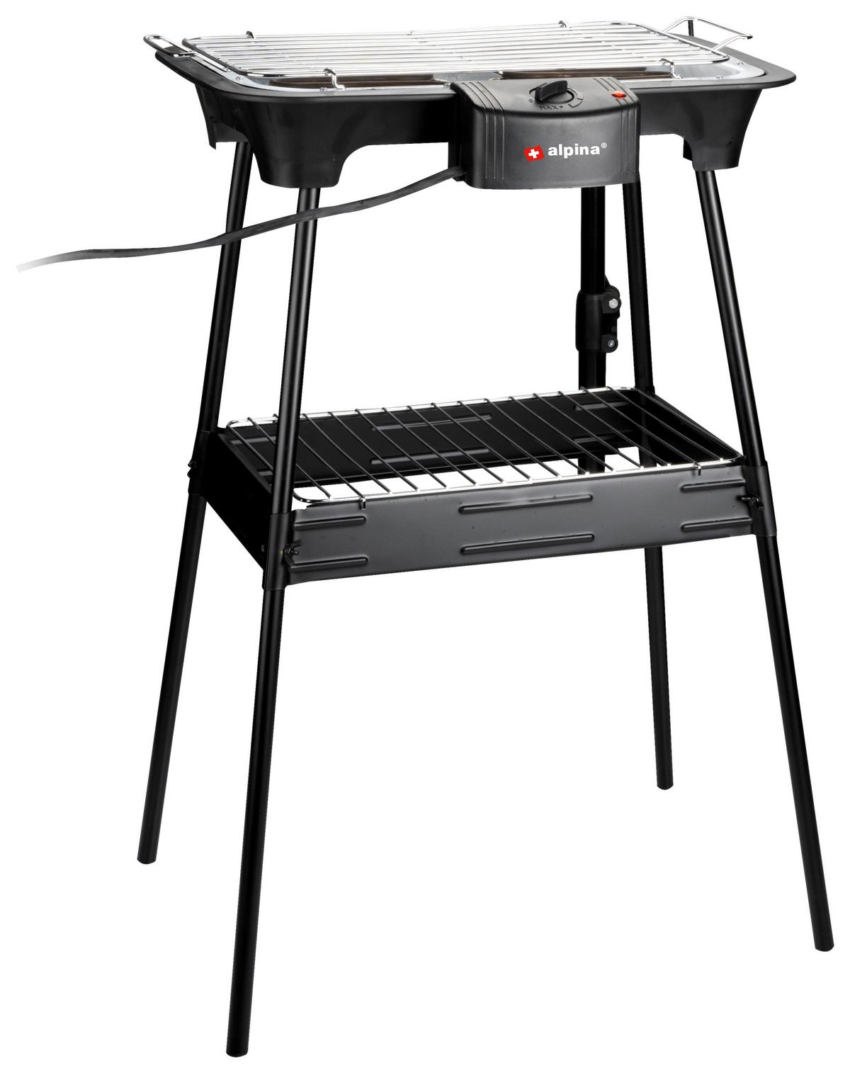 Elektrogrill BBQ 44x69x33 cm - Schwarz, Basics, Kunststoff/Metall (44/69/33cm) - Alpina 6287
