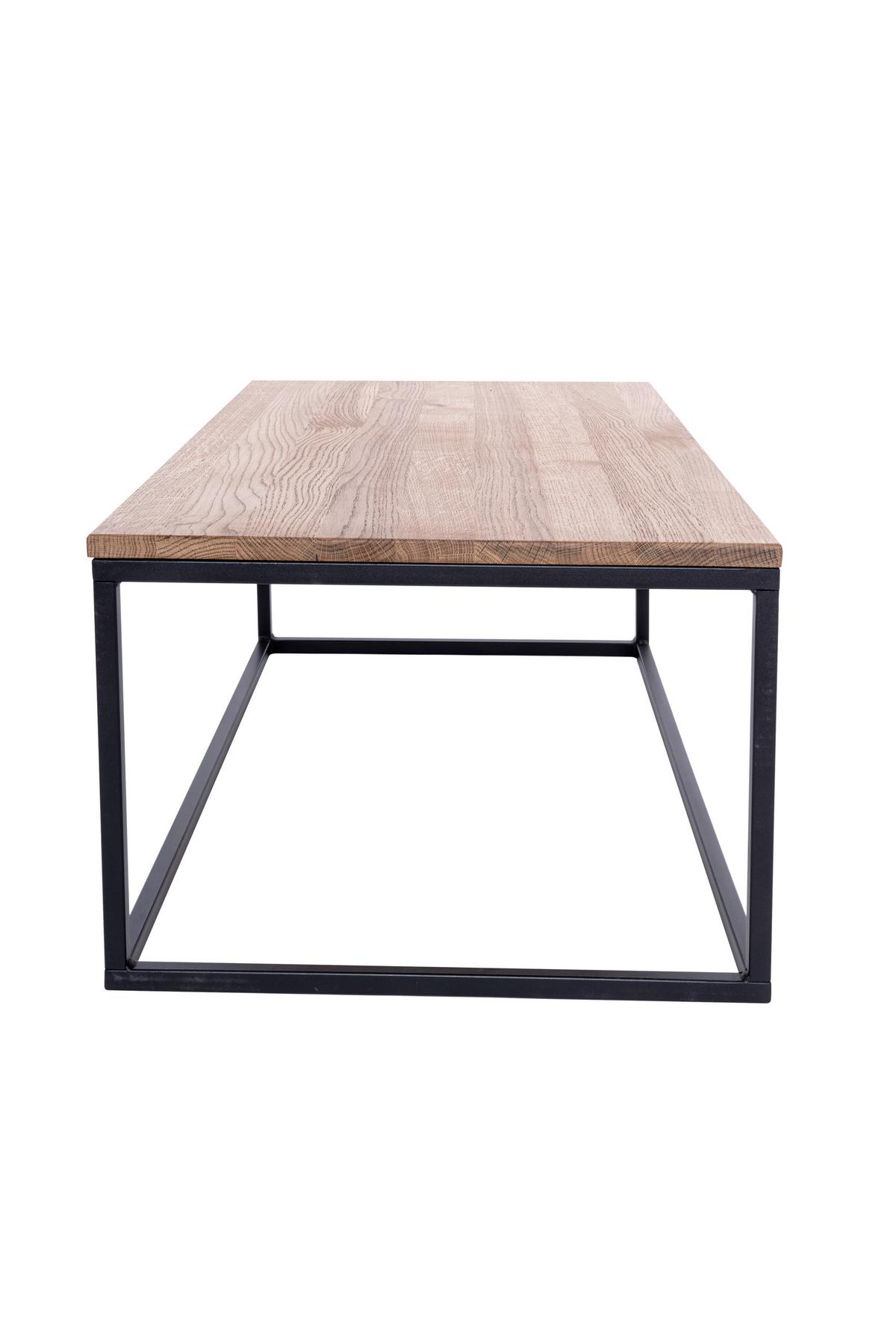 Couchtisch Jonas Schwarz/Eichefarben L: 110cm - Eichefarben/Schwarz, Natur, Holz/Metall (110/60/40cm)