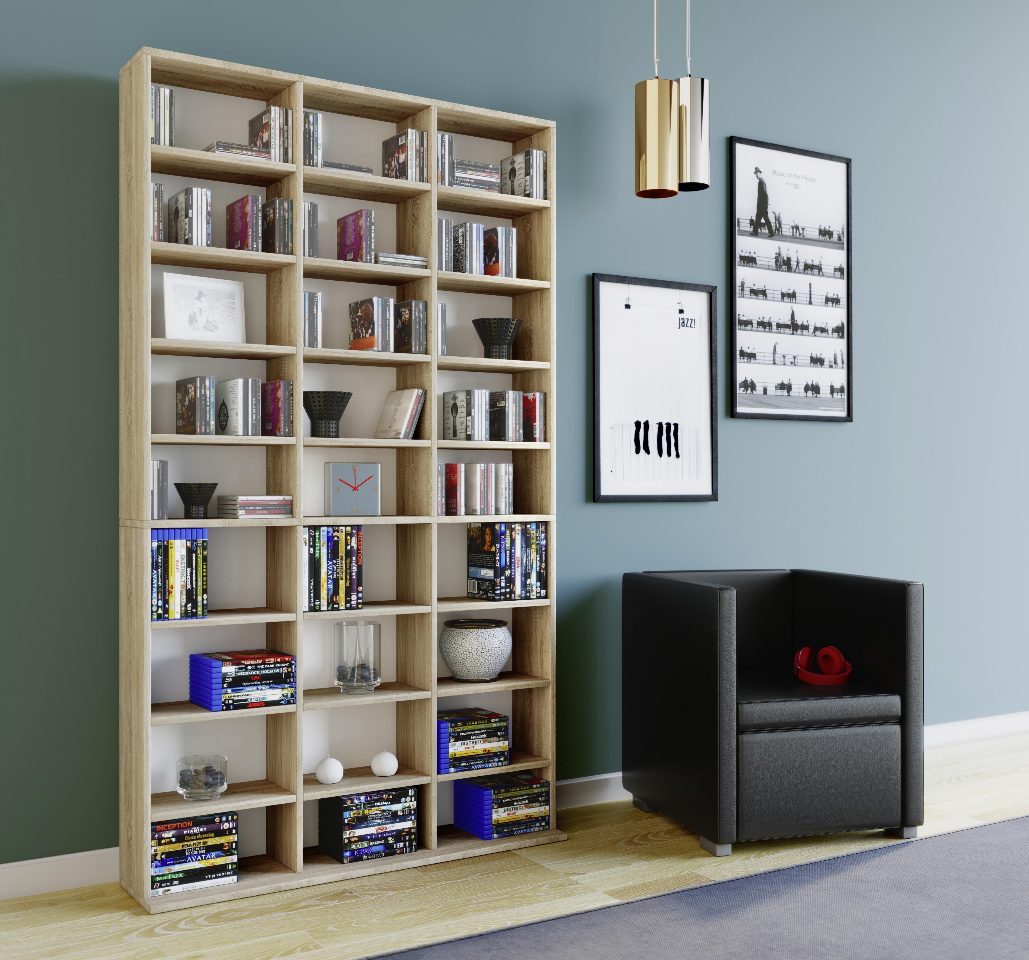 Standregal Megosa Maxi B: 102 cm Eiche Dekor - Eichefarben, KONVENTIONELL, Holzwerkstoff (102/183/18 (23)cm) - MID.YOU