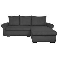 ECKSCHLAFSOFA Vasco, Anthrazit LF: 233x168cm - Anthrazit/Schwarz, Trend, Textil (233/168cm)