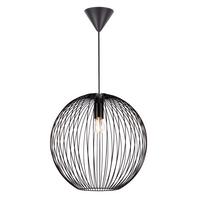 Hängeleuchte Beroni Schwarz B: 45 cm - Schwarz, KONVENTIONELL, Metall (45/43cm) - Nordlux