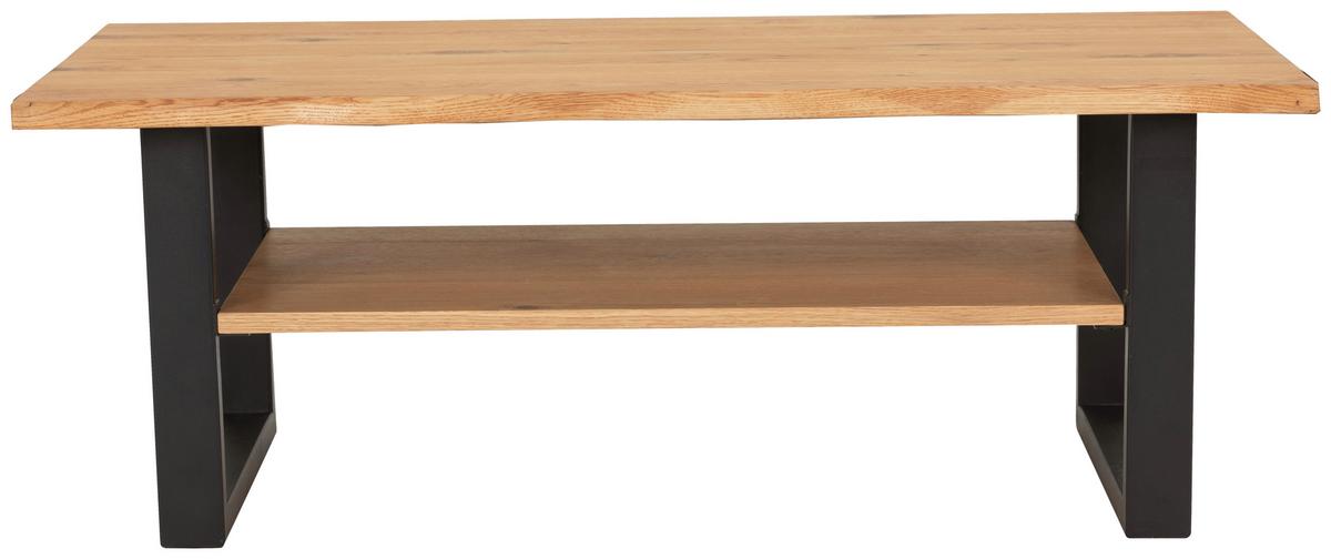 Dohányzóasztal Dalian - natúr színű/fekete, Modern, faalapú anyag/fa (120/42/65cm)