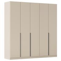 Šatní skříň ALABAMA-SUPER - šampanská/hliníková, Modern, kompozitné drevo (226/229/54cm)