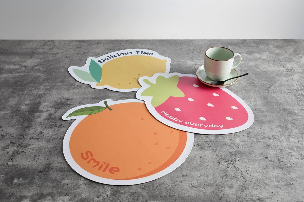 Prostíraní ADRIA - oranžová/bílá, Konvenční, plast (43/30cm)