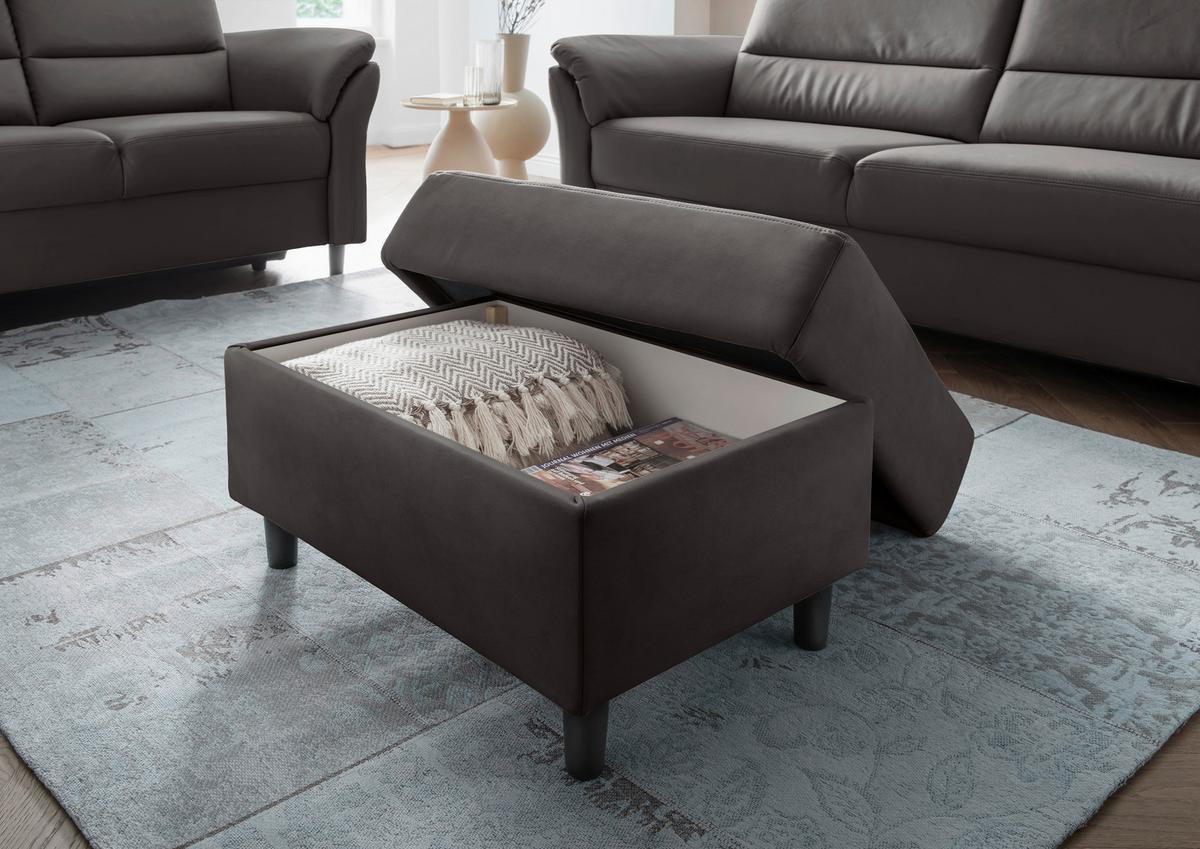 Hocker Cavoli, Anthrazit B: 76 cm - Anthrazit/Schwarz, MODERN, Textil (76/46/55cm) - Livetastic