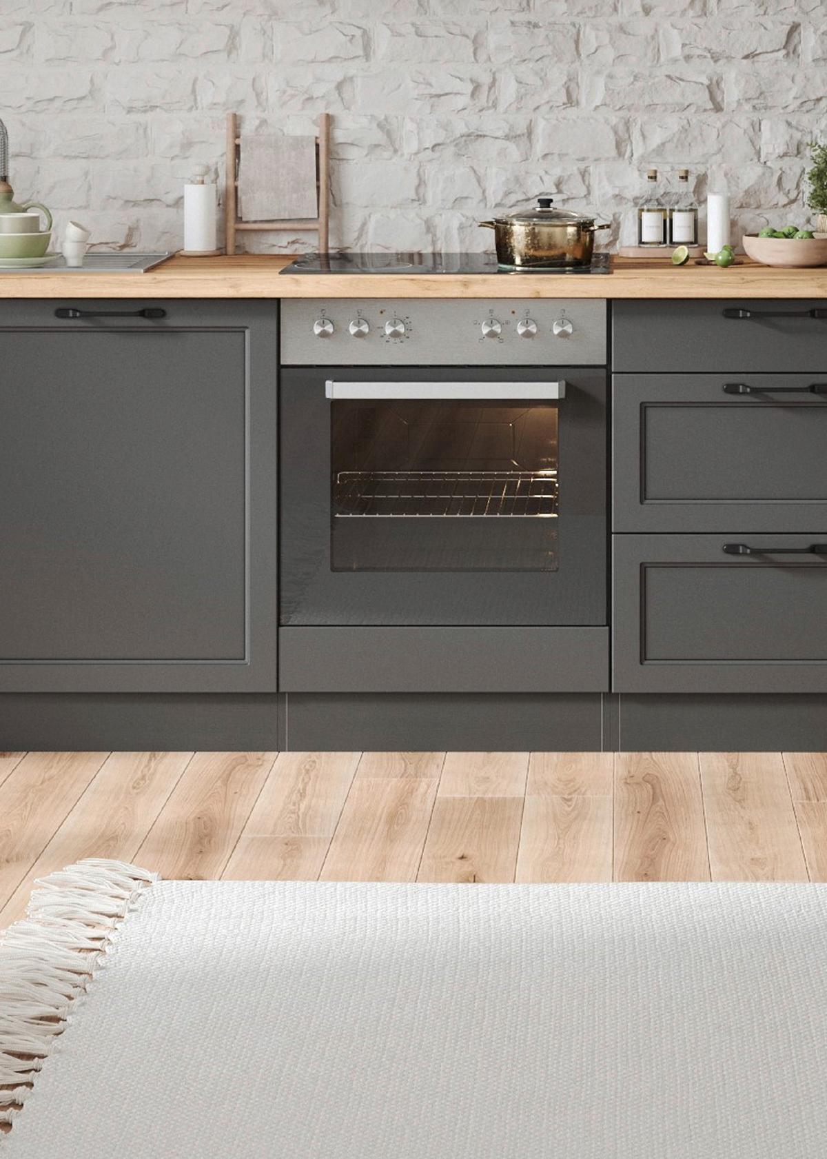 Herdumbauschrank Meran B: 60 Cm Grau/eiche Dekor - Eiche Wotan/Grau, LIFESTYLE, Holzwerkstoff (60/86/60cm) - Held