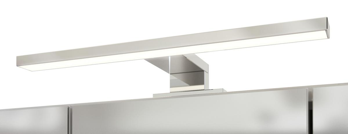 Badmöbel-Set 3-Tlg. inkl. LED Helsinki B: 80 cm, Grau/Eiche - Eichefarben/Weiß, KONVENTIONELL, Glas/Holzwerkstoff (80cm) - Held