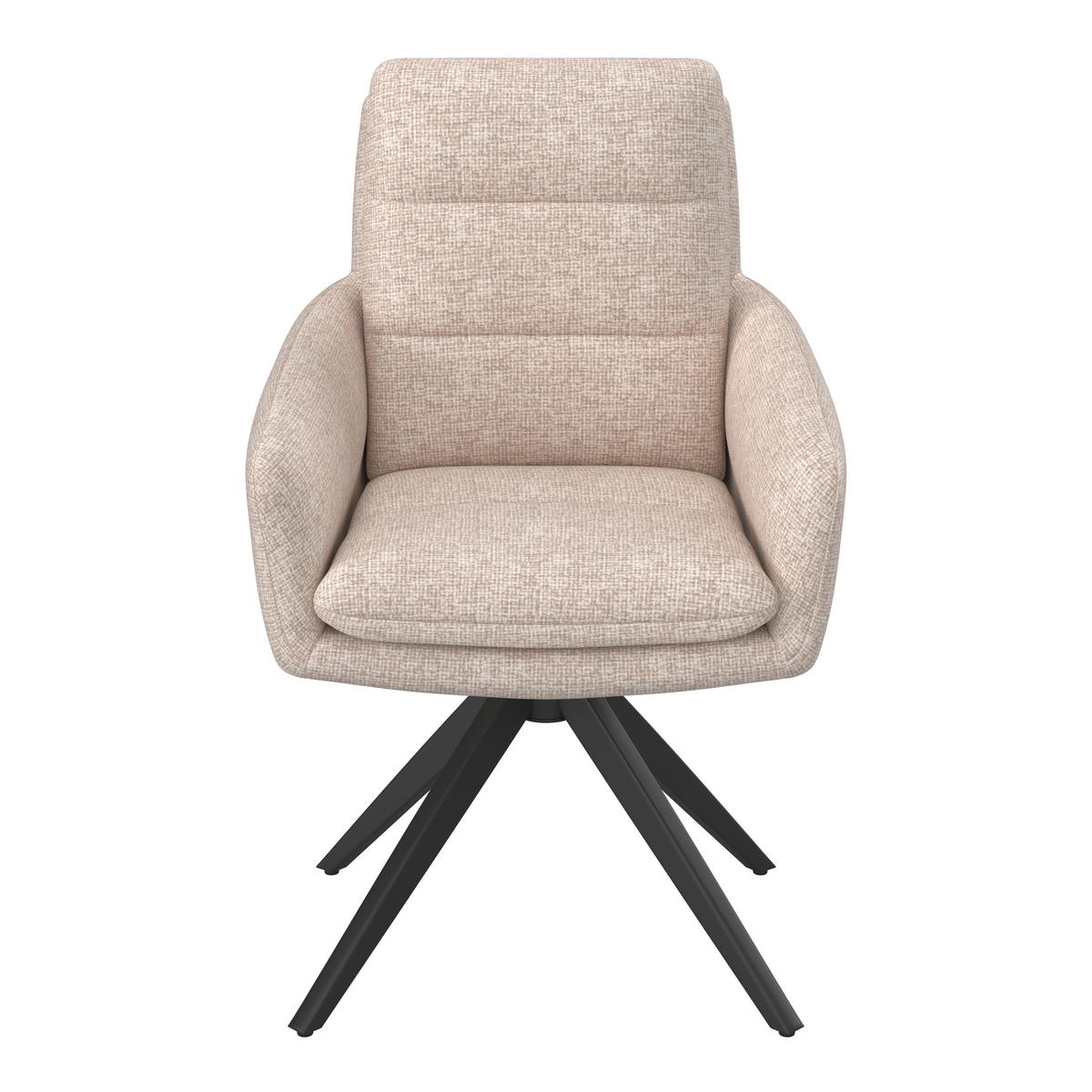 STOLIČKA S PODRÚČKAMI LAURIN - sivohnedá/čierna, Modern, kov/drevo (59/93/63cm) - Bessagi Home
