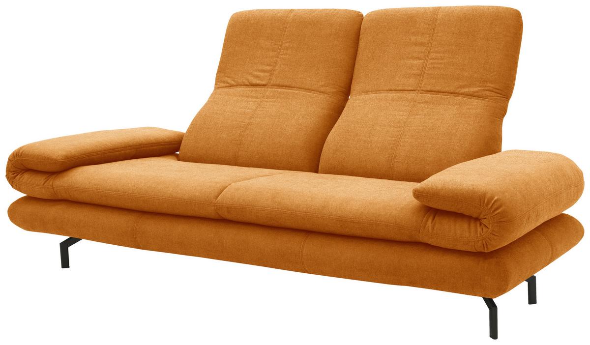 2,5-sitzer Orange - Schwarz/Orange, Design, Textil (224 (284)/83 (110)/98cm) - LOOKS by W.Joop