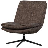 Sessel Milaro Braun B: 75cm - Schwarz/Braun, Design, Textil (75/88/94cm) - Livetastic