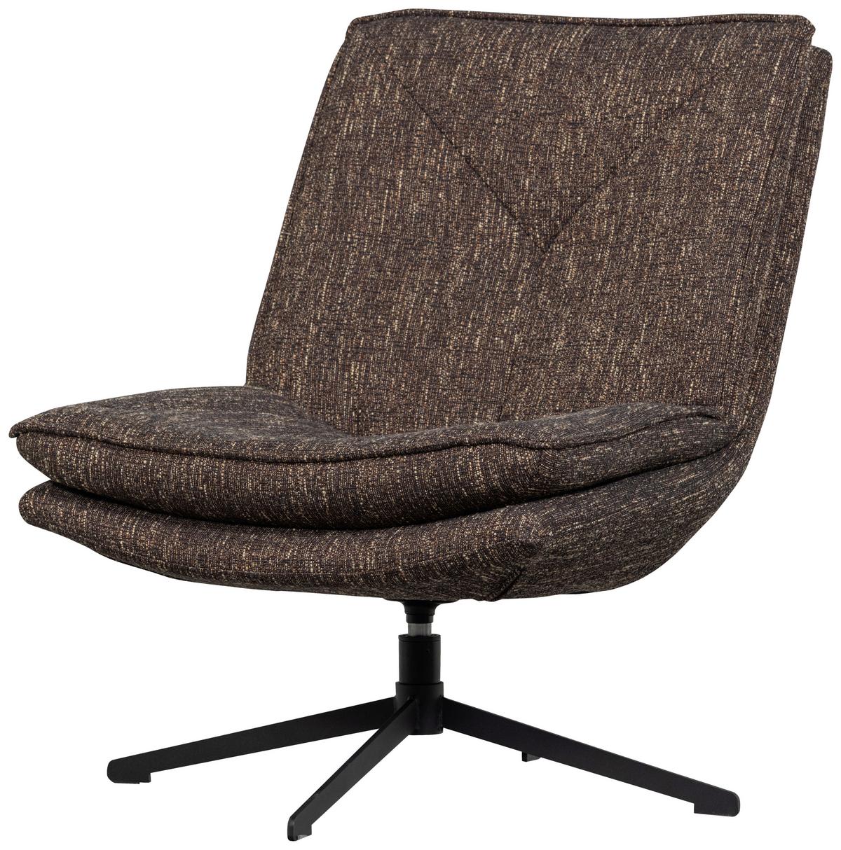 Sessel Milaro Braun B: 75cm - Schwarz/Braun, Design, Textil (75/88/94cm) - Livetastic