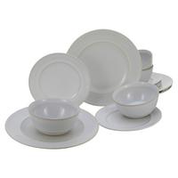 Kombinovaný servis Antique,12 dielny pre 4 osoby - biela, Basics, keramika - Creatable
