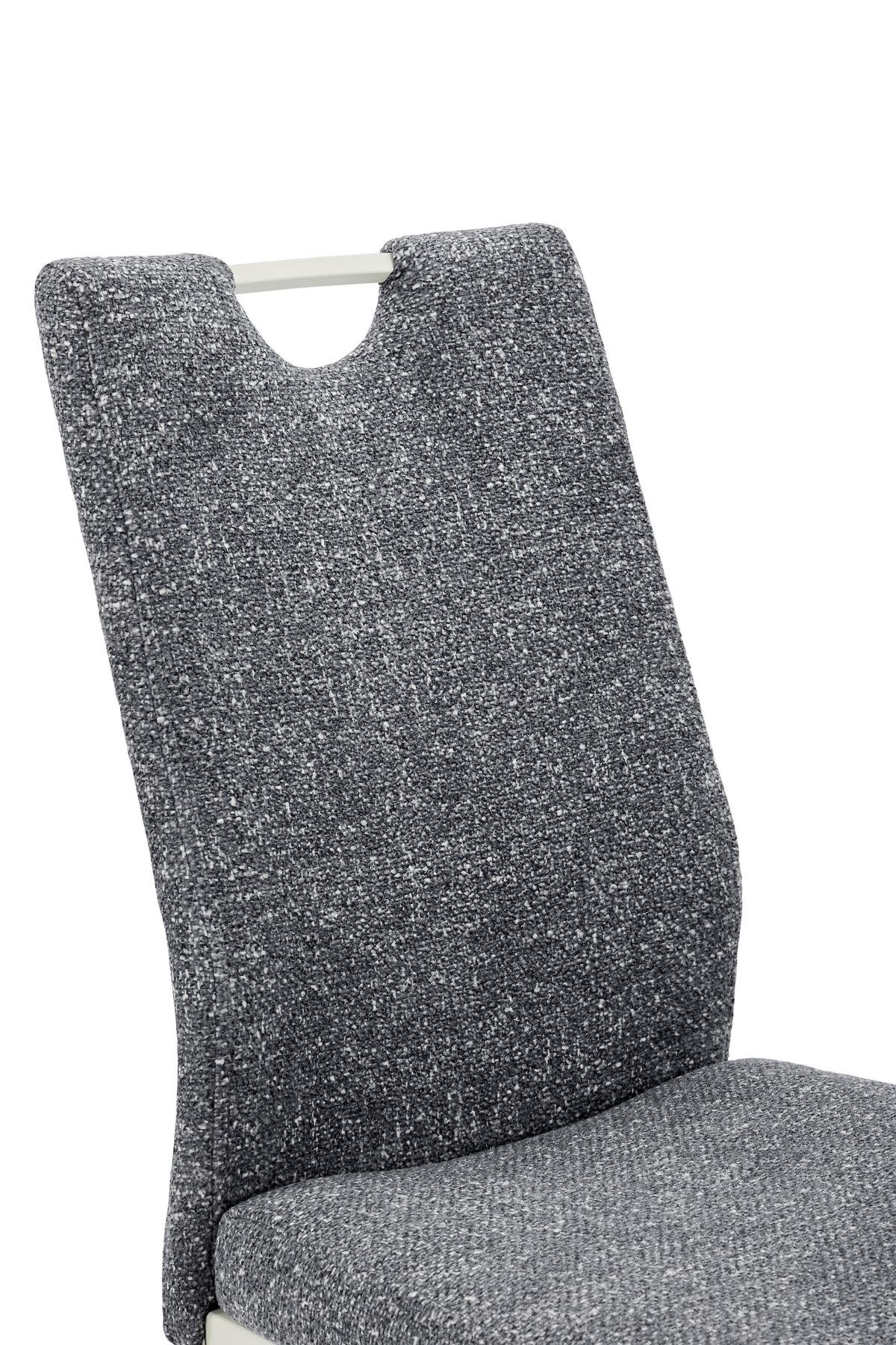 Schwingstuhl-Set Tivoli S 4er-Set - Dunkelgrau/Creme, MODERN, Textil/Metall (45/98/59cm) - MID.YOU