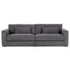 Bigsofa Manolis Dunkelgrau B: 260 cm - Dunkelgrau/Schwarz, KONVENTIONELL, Textil (260/66/115cm) - MID.YOU
