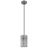 Hängeleuchte Klar Nickelfarben D: 11,5 cm - Klar/Nickelfarben, Design, Glas/Metall (11.5/120cm) - Globo