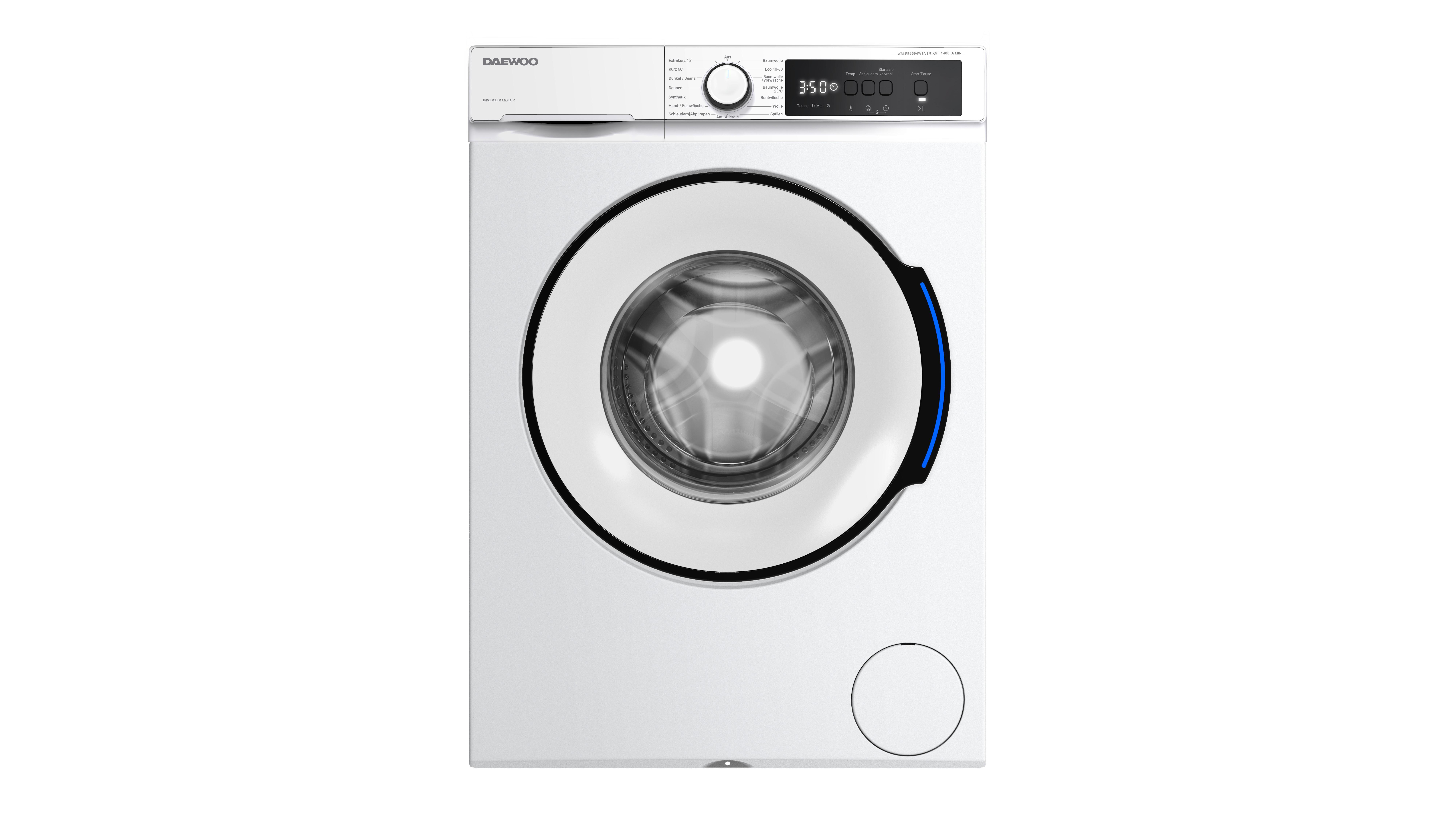 Waschmaschine 10843353 - Wm-Fb9594w1a-De - Weiß, Basics, Metall (59,7/84,5/58,2cm) - Daewoo
