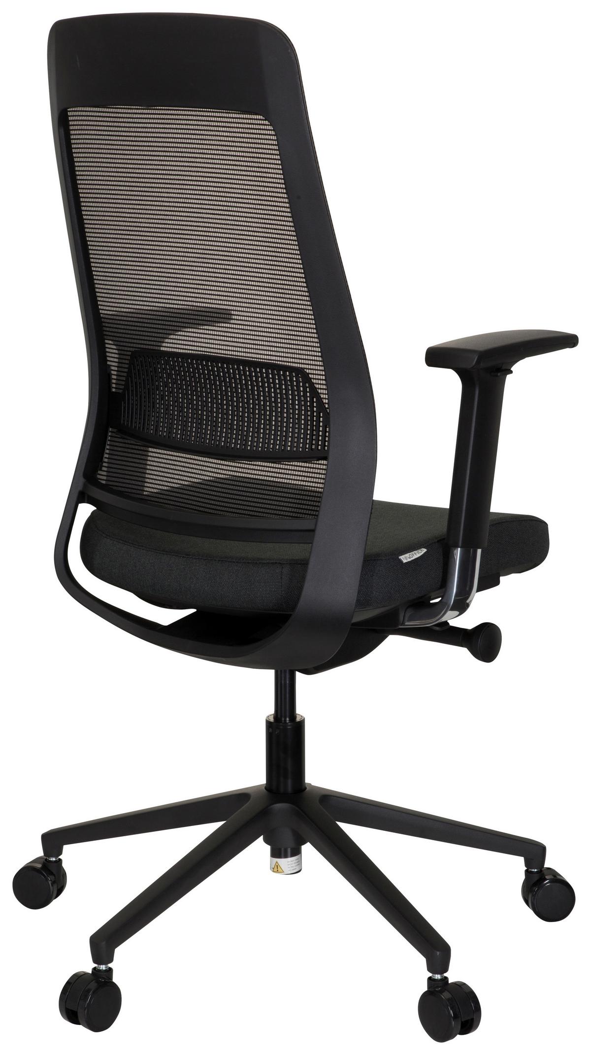 Drehstuhl Chiaro T1 Black Schwarz - Schwarz, MODERN, Kunststoff/Textil (68/117/60cm) - MID.YOU