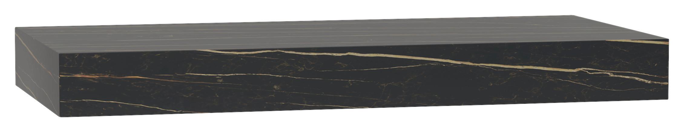 Wandkonsole Las Vegas Schwarz Marmoroptik B: 100 cm - Schwarz, MODERN, Holzwerkstoff (100/10/48cm) - Vertico