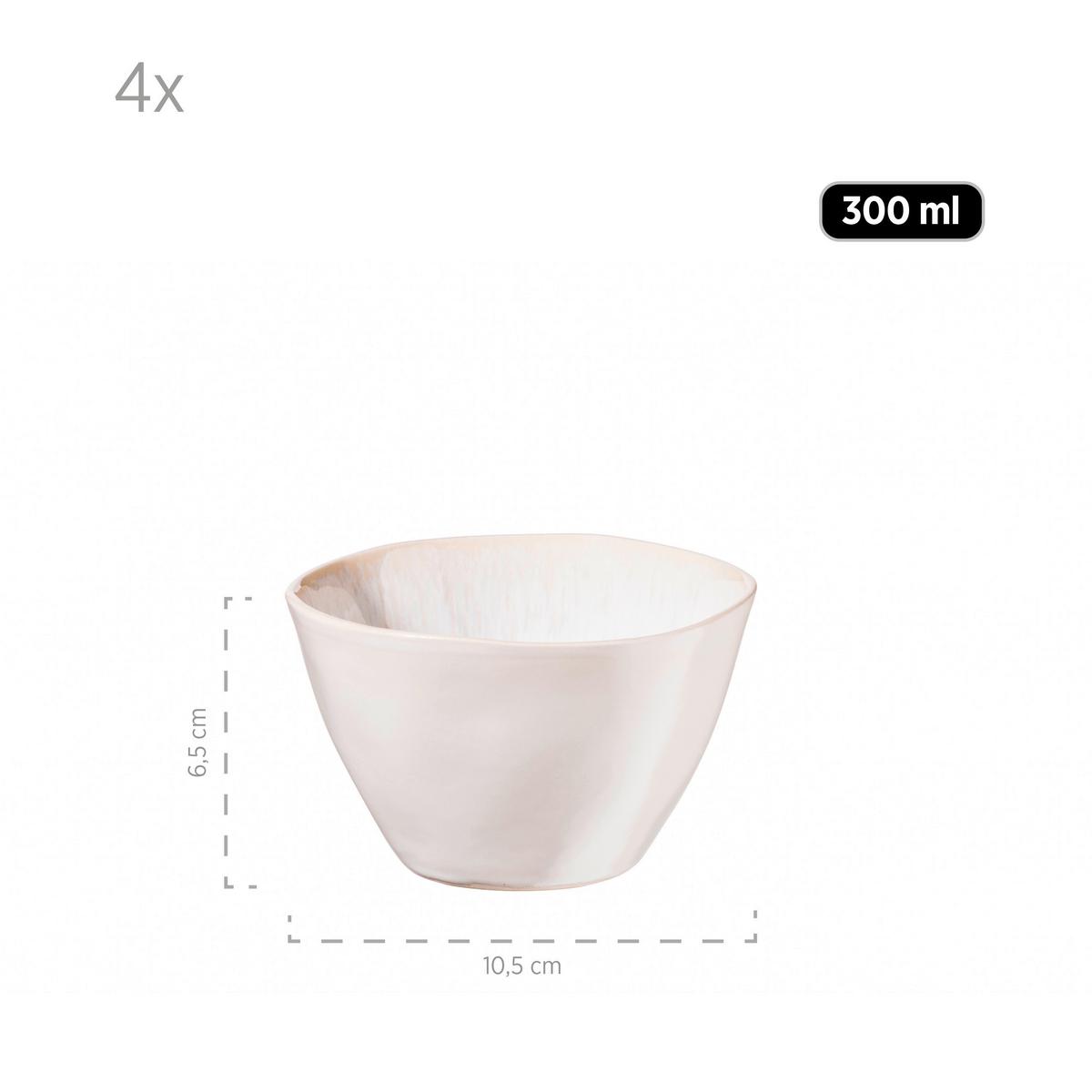 Schüsselset Frozen Keramik 9--teilig. Weiß - Weiß, Basics, Keramik (26/7,5/26cm) - Mäser