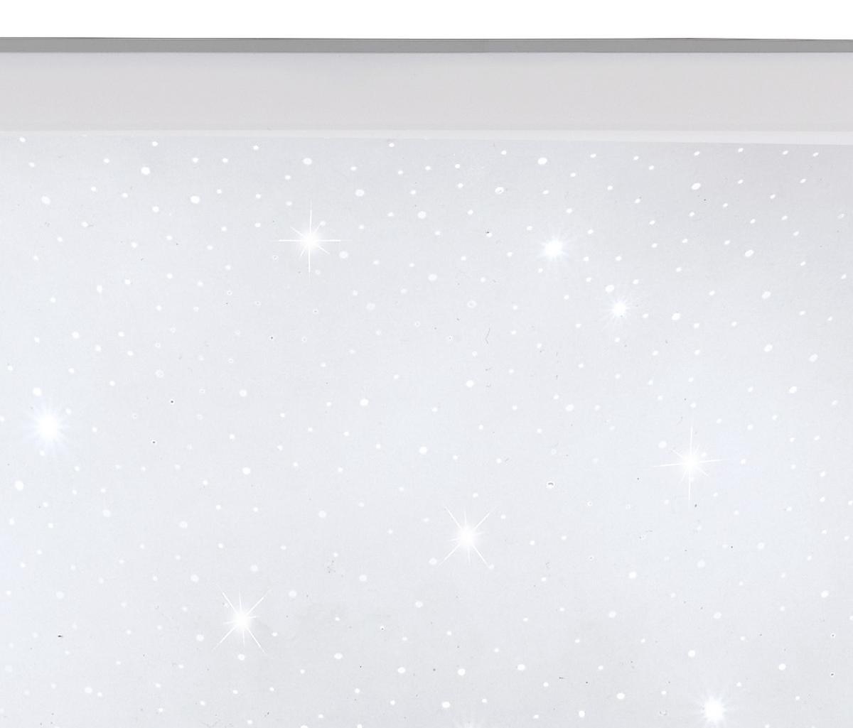 LED-Deckenleuchte Frania-S 22x22 cm mit Kristalleffekt - Weiß, MODERN, Kunststoff/Metall (22cm)
