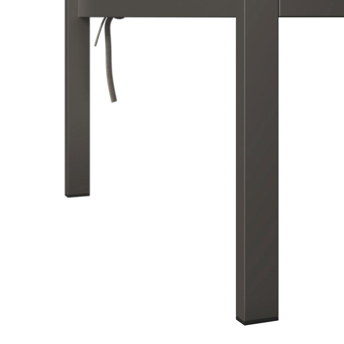 Loungegarnitur Zamora - Graubraun/Beigebraun, MODERN, Textil/Metall (105/35,5/50cm) - Beldano