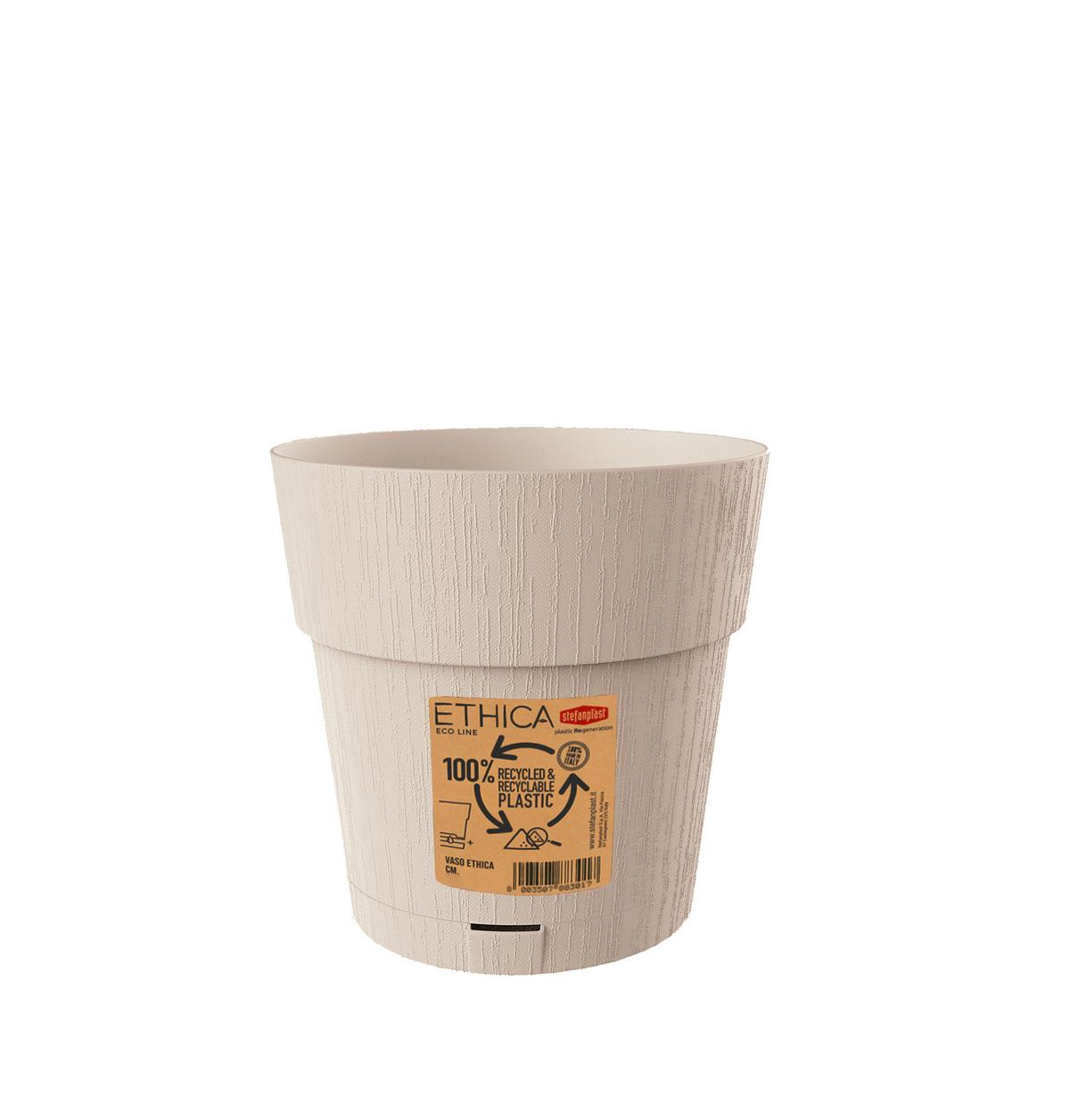 Műanyag Kaspó Ethica - krém, Basics, műanyag (15cm)