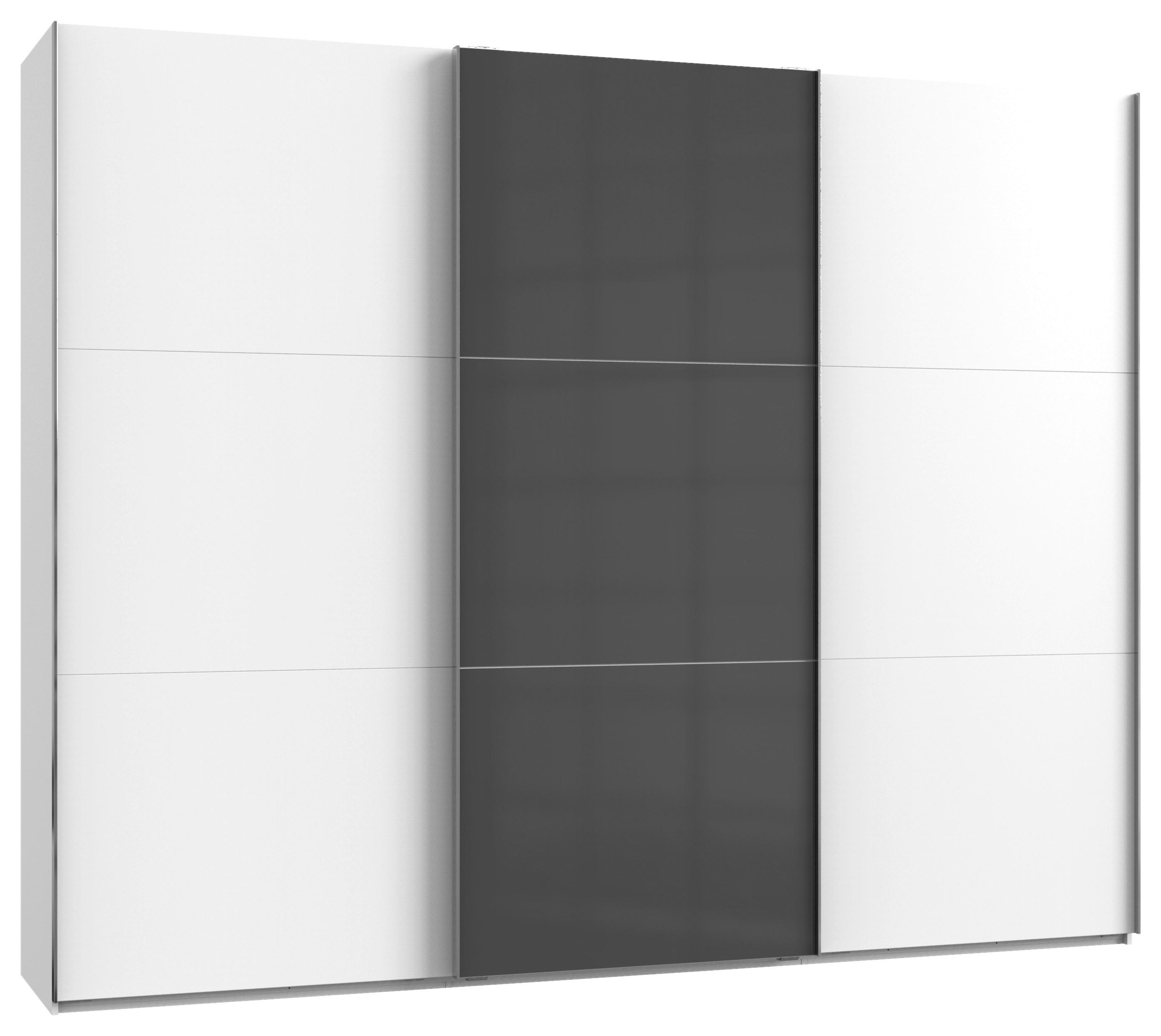 Schwebetürenschrank B: 300 Cm Level 36c Grau/weiß - Weiß/Grau, MODERN, Holzwerkstoff (300/236/65cm) - MID.YOU