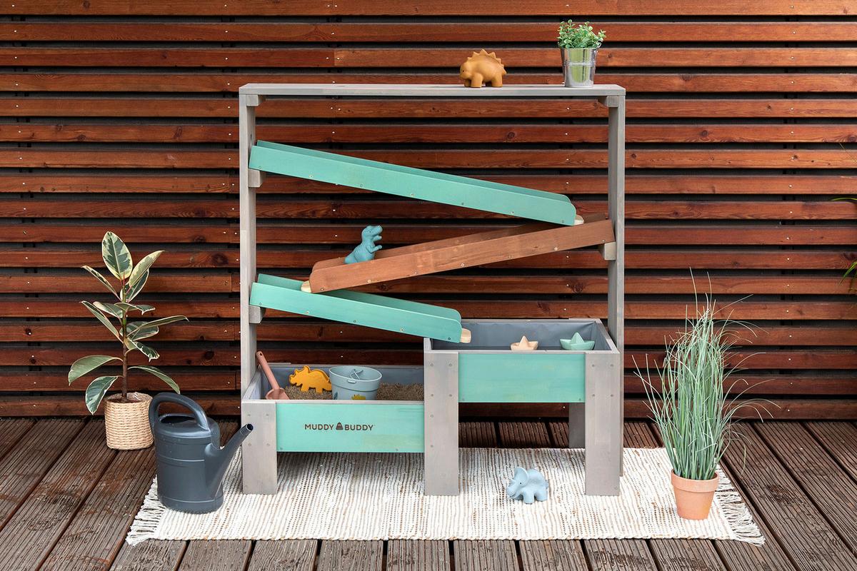 Wasserbahn 80032 "aqua Tower" - Grau/Grün, Basics, Holz (100/44/105cm) - MUDDY BUDDY