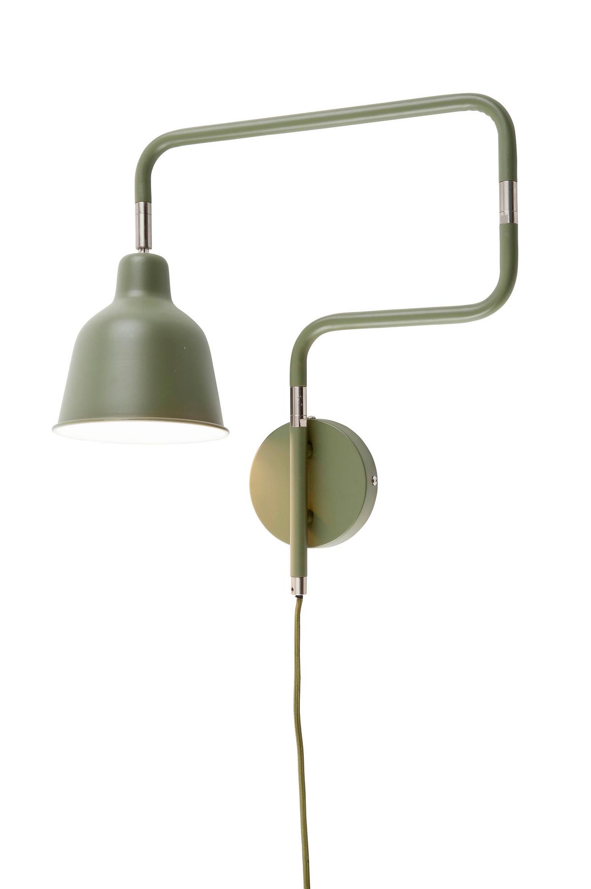 Wandleuchte London 1-Flammig Drehbar - Olivgrün, Design, Metall (44/40/16cm) - It's about Romi