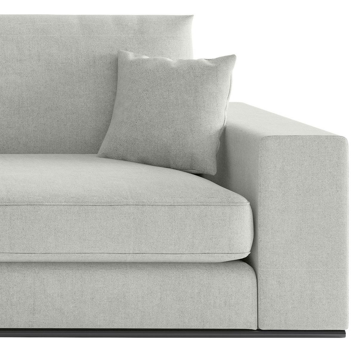 Sitzgarmitur Alberta 2-teilig Grau B: 139 Cm - Schwarz/Grau, Design, Holz/Textil (278/85/103cm) - Livetastic