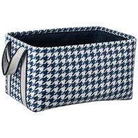 KORB Chiara - Blau/Weiß, KONVENTIONELL, Textil/Metall (35/23/19cm) - Luca Bessoni