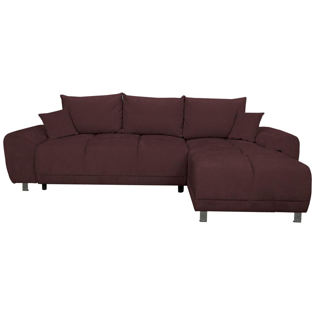 ECKSCHLAFSOFA Ramon, Dunkelrot S: 296x182 cm