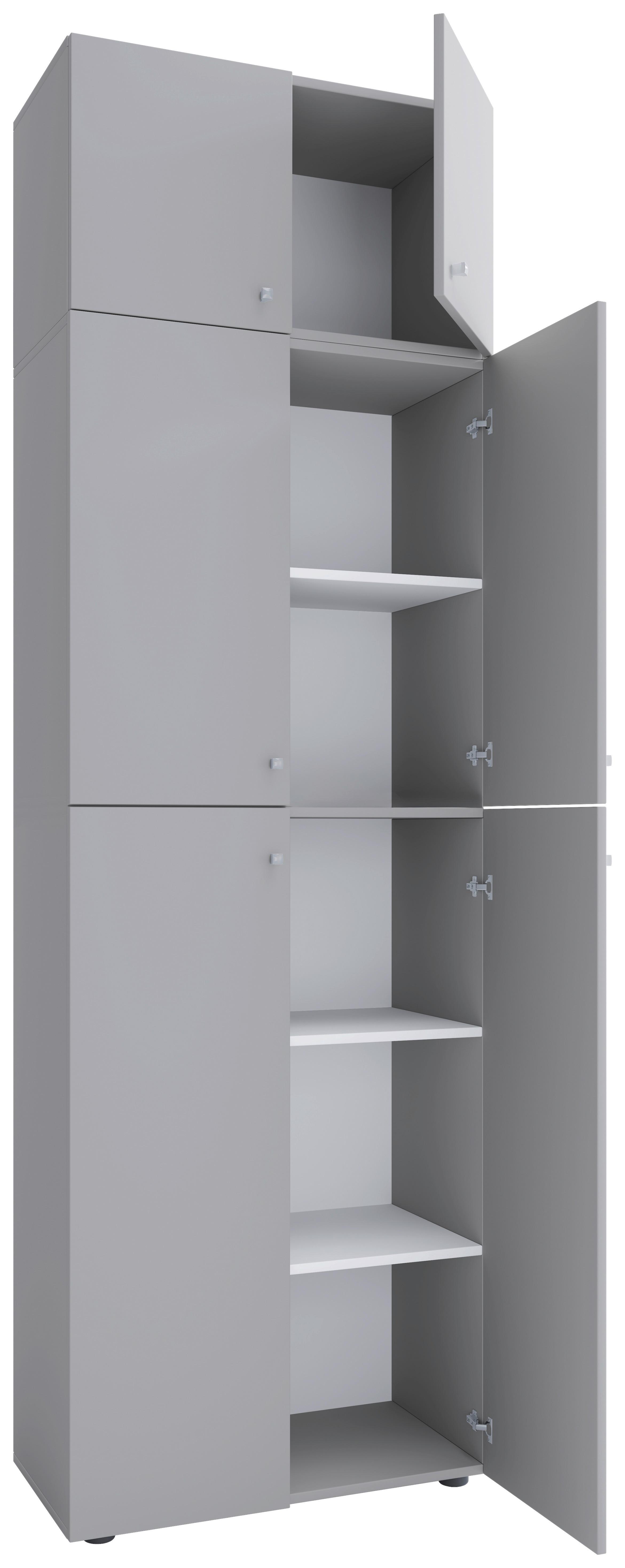 Aktenschrank Lona Holzwerkstoff Grau B: 70 cm - Grau, MODERN, Holzwerkstoff (70/223/39cm) - MID.YOU