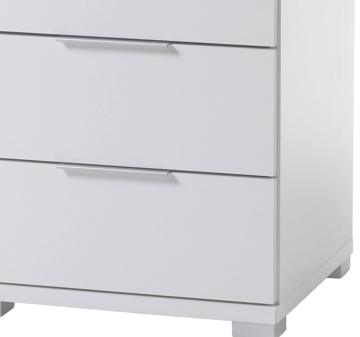 Nachtkästchen Weiß H: 61 Cm - Silberfarben/Weiß, Basics (46/61/42cm) - P & B