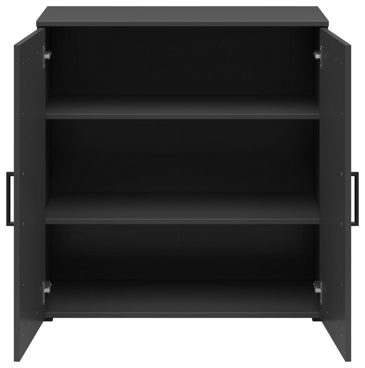 Komód Multistauraum - grafitszürke, Modern, faalapú anyag (80/83/40cm) - Carryhome