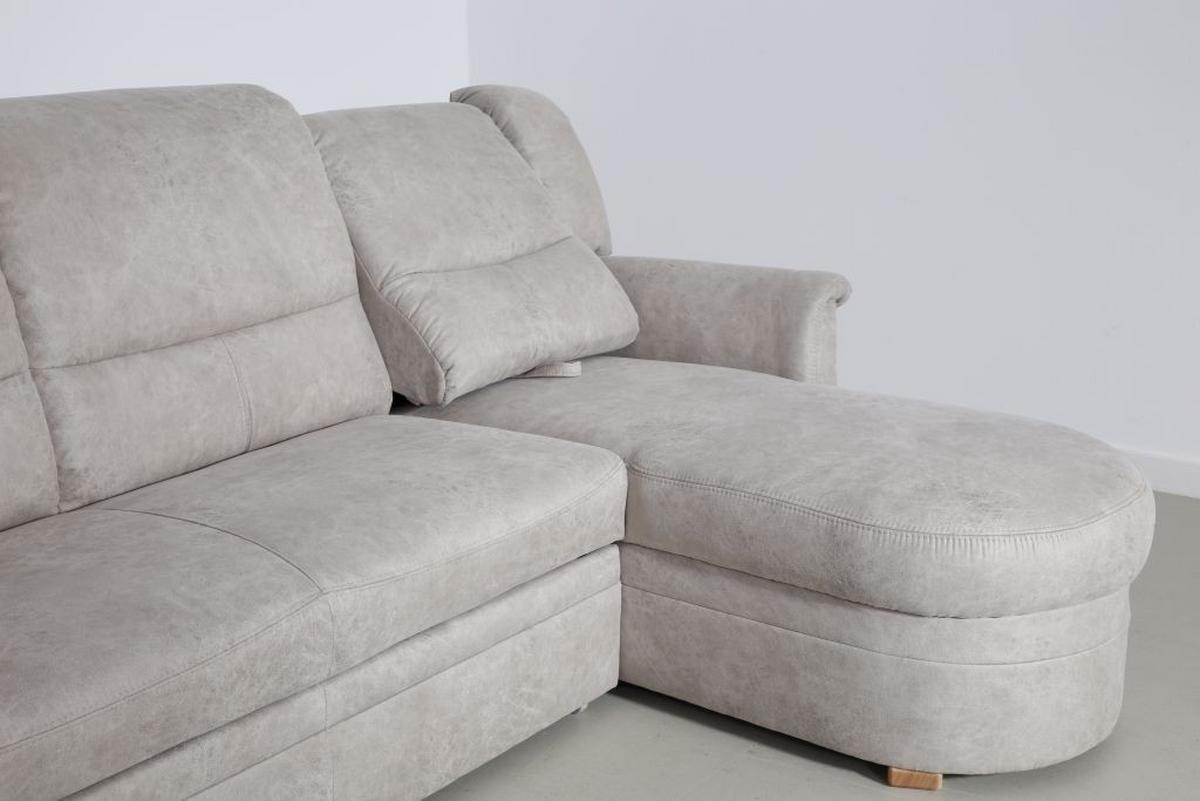 Sedačka SICILIA, ľavá, strieborná - strieborná, Konventionell, textil (251/320/160cm) - James Wood