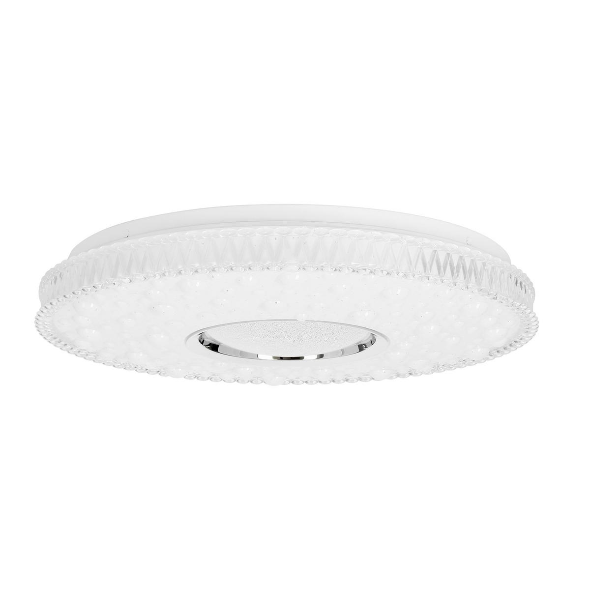Led-deckenleuchte Bubbles - Chromfarben/Transparent, KONVENTIONELL, Kunststoff/Metall (38/38/7cm)