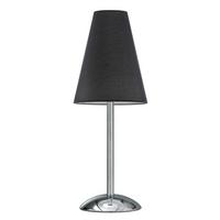 Tischleuchte 4917/Lgn - Chromfarben/Schwarz, KONVENTIONELL, Textil/Metall (20/54cm)