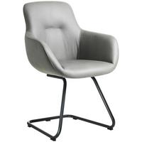 STOLIČKA S PODRÚČKAMI SWING-CHA - čierna/svetlosivá, Basics, kov/textil (62/89/61cm) - Celina Home